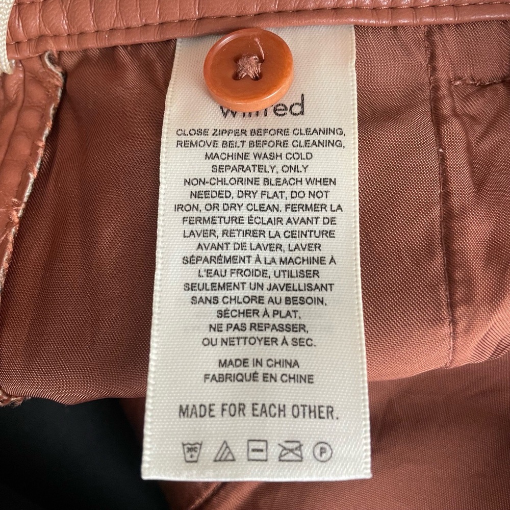 Wilfred Aritzia Brown Vegan High‎ Rise Ankle Pants Size 8 - Picture 6 of 12